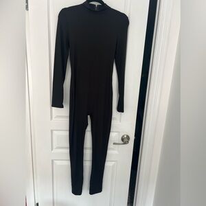 New! Fashion Nova black jumpsuit with zipper, size M